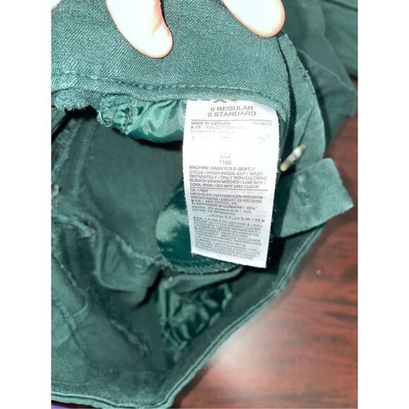 Old Navy Pixie Mid Rise Dark Green Pants Size 0 Regular - Picture 6 of 7